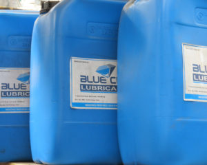 Blue containers Blue Chip Lubricants